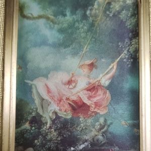 Vintage Metal Enclosed Photo Holder for Purse